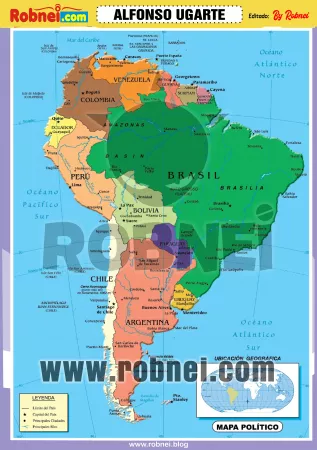 America Del Sur Mapa Fisico